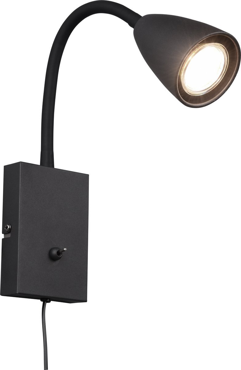 TRIO LEUCHTEN Wandlamp Wanda 1X GU10 Max 10W Zwart