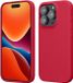 kwmobile Case voor iPhone 15 Pro - Slank TPU-Hoesje met Zachte Afwerking - In granaatappelrood
