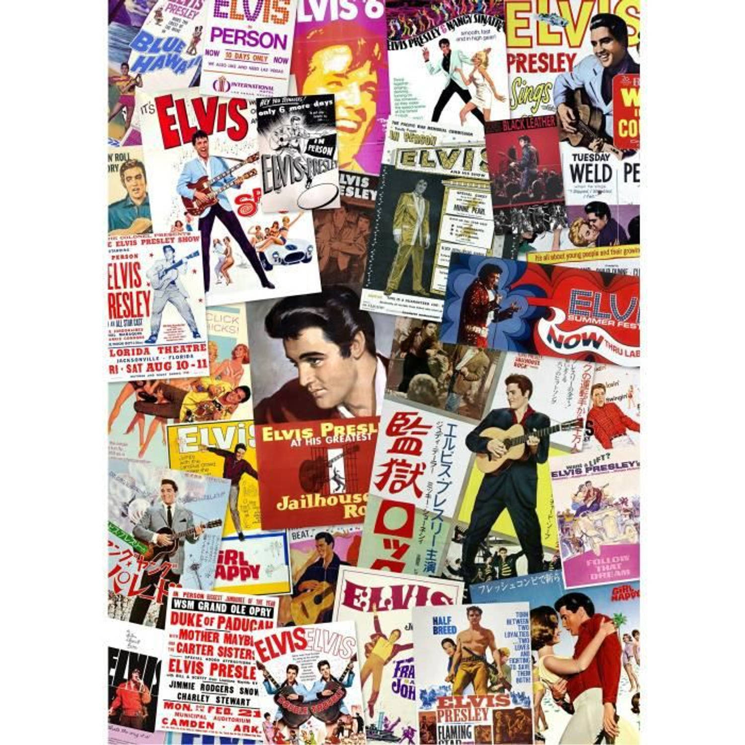 Presley, Elvis puzzel 1000 stukjes elvis film poster collage - 65334