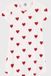 Petit Bateau Meisjesnachthemd met hartjes in katoen Meisjes Nachthemd - Wit/Rood