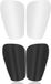 4Pcs Protège-tibias miniature de football, 8x5cm Protège-tibias de soccer extra mini Équipement de protection pour adultes enfants amateur de sport (Noir, Blanc)