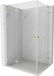 Mexen Lunar L Duo paroi de douche pivotant gauche 110 x 95 cm, transparent, or brossé