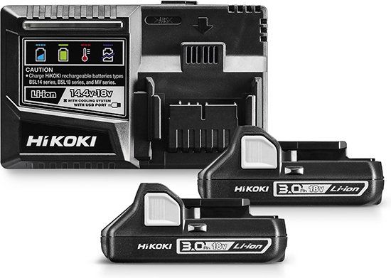 HiKOKI BoosterPack UC18YSL3WC2 - 2x 18V 3.0Ah Accu + Snellader