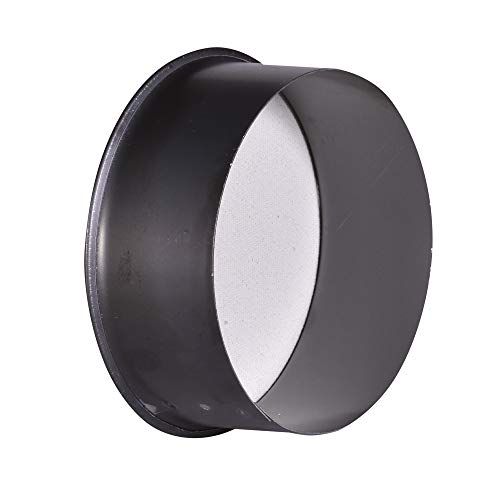 FIREFIX O120/K Blauglansplaat kachelbuiscapsule/wandvoerdeksel, ø 120 mm voor 0,6 mm dikke kachelbuizen, geblauwd