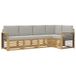 vidaXL - Extérieur - canapé - set - 5 - pce - Blanc - et - Gris clair - Polyester