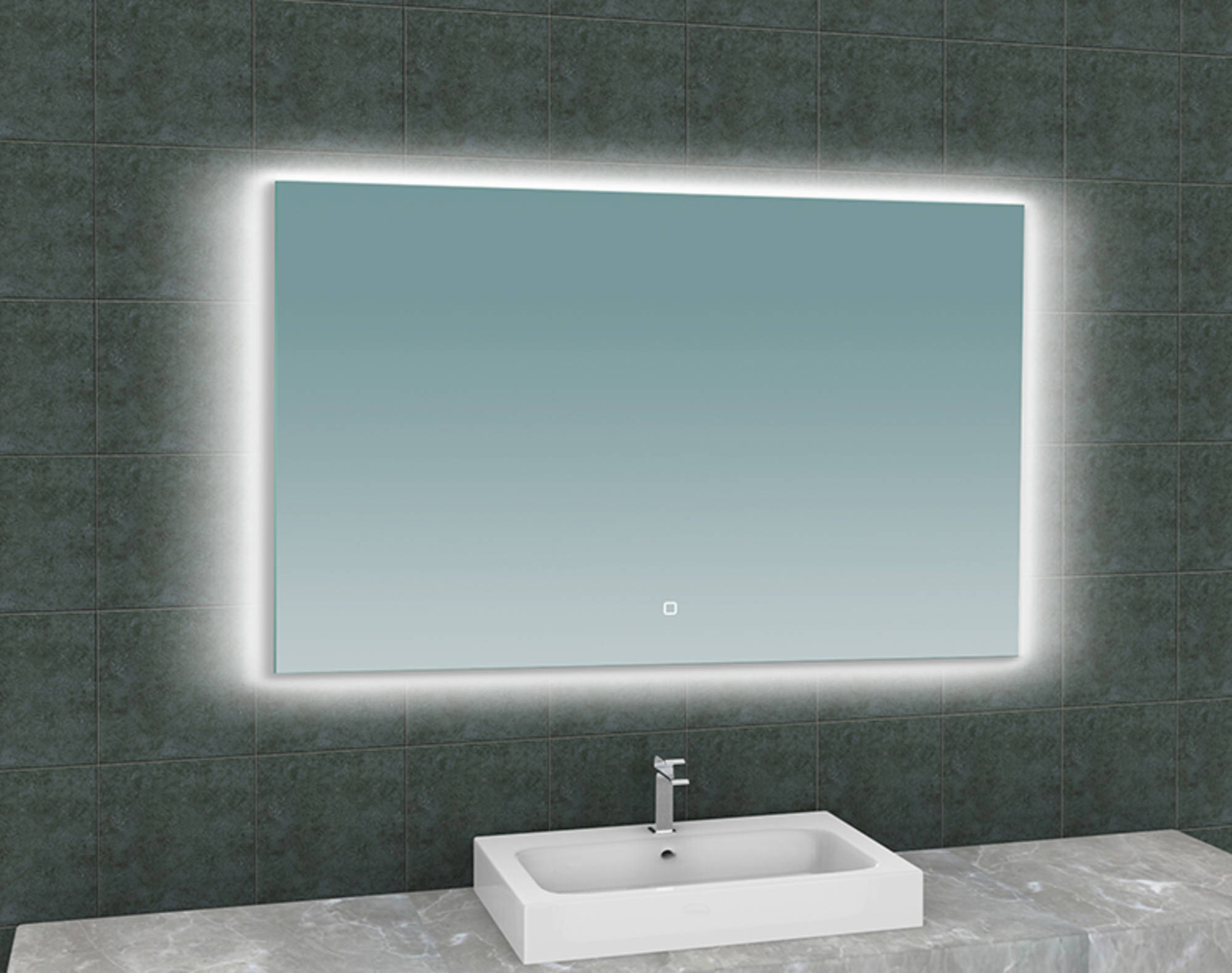 Saqu Spiegel 120x3x80 cm met LED verlichting en Verwarming