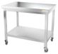 GOLDINOX plan de travail en acier inoxydable de 1200 x 600 mm sur roulettes, qualité PREMIUM