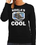 Bellatio Decorations Bol Dieren koalaberen sweater zwart dames - koalas are serious cool trui - cadeau sweater koala beer/ koalaberen liefhebber M