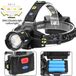 OEM OrangeCartB.V. Hoog lumen hoofdlamp, oplaadbaar, ultrabright LED, hoofdlamp, batterijgevoed, waterdichte koplamp, zoomfunctie, batterij-indicator hoofdlamp, geschikt voor helm, kamperen, wandelen, vissen, specificatie 2