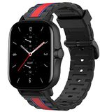 Strap-it Special Edition Band - zwart/rood - Geschikt voor Amazfit GTS 2