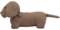 Esschert Design Deurstop hond - grijs/lichtbruin - vilt - 31,5 x 27 x 11 cm
