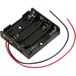 TRU COMPONENTS TC-13220676 Support de piles Nombre de cellules : 4 AAA (crayon) Câble (l x l x h) 51 x 47 x 12 mm