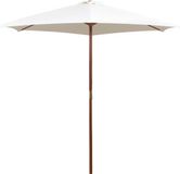 vidaXL Parasol 270x270 cm houten paal crèmewit