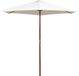vidaXL Parasol 270x270 cm houten paal crèmewit