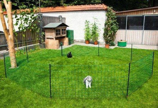 JUNAI Schrikdraadnet voor kleine dieren 50 meter - Groen-Zwart