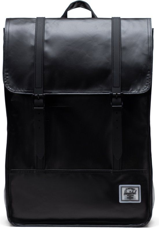 Herschel Weather Resistant Survey II Backpack - Black - 16 inch Laptop Compartment - rPet