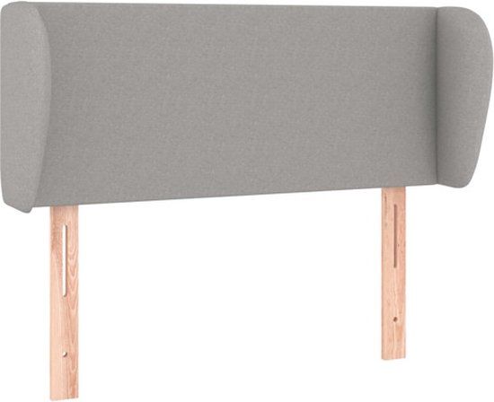 vidaXL Hoofdbord met randen 103x23x78/88 cm stof lichtgrijs