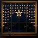 Spetebo Rideau d'étoiles LED, blanc chaud - 140 cm - Guirlande lumineuse décorative avec 90 LED