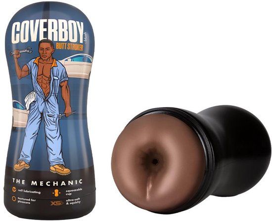 Blush Novelties Blush Coverboy Mechanic Self Lubricating Stroker Brown - Bruin