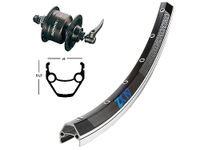 Bike-Parts 26´´ Vorderrad Exal ZX 19 + Nabendynamo Shimano DH-3N72 (QR)