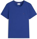 Tommy Hilfiger Heren T-shirt XL Katoen Elastaan Ronde Hals Korte Mouw Casual Blauw