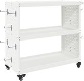 vidaXL Gereedschapswagen Wit 75 x 35 x 73 cm Koudgewalst staal