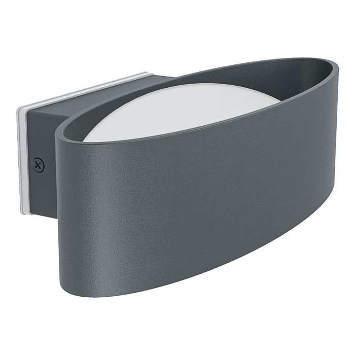 EGLO Chinoa - Wandlamp - 1300 lumen - 10W - Warm wit - Antraciet
