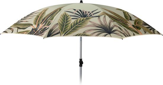 Excellent houseware Tropical Strandparasol met knikarm - D 200 cm - Groen