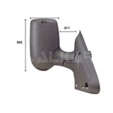 Alkar 9228960 rétroviseur extérieur entièrement électrique, convexe, chauffant, bras court, 110-300 x 170, 2 degrés