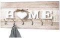 HAKU Wandpaneel Met 6 Haken | Beige | Hout | 90 X 8 X 40 Cm