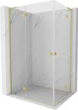 Mexen Mist-H L Duo douchecabine porte battante gauche 90 x 70 cm, transparent, or brossé