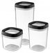 Pot à herbes et conteneur à épices - Set de 3 pièces - Avec couvercle - Plastique - Réutilisable - Polyvalent - Certifié selon la norme FCM