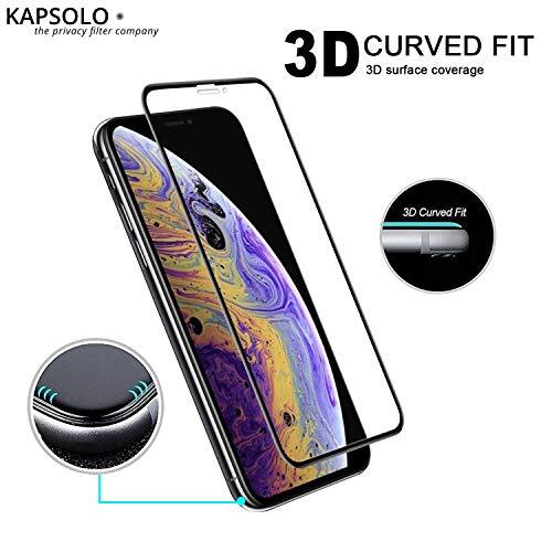 KAPSOLO Tempered GLASS Screen Protection, curved, Ultimate, Microbial Apple iPhone X