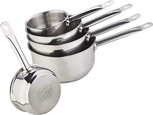 KAMBERG - 5 steelpannen set - 12/14/16/18/20 cm - Roestvrij staal - Inductie