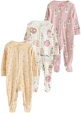Next - Meisjes - Set van 3 babypyjama's met tweewegritssluiting - Roze