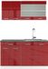 Vicco R-Line Cuisine pour une personne – 140 cm, WB anthracite rouge laqué brillant/blanc