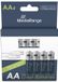MediaRange Oplaadbare USB-C Li-Ion batterijen, Mignon AA I 1.5V I 1.400mAh, 4-pack