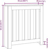 vidaXL Radiatorombouw 78x20x82 cm bewerkt hout artisanaal eikenkleur