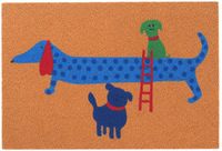 Merkloos Relaxdays Deurmat Kokos Teckel 60x40 cm