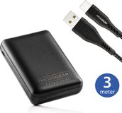 MOJOGEAR MINI EXTRA FAST 10.000 mAh powerbank met USB-C naar USB kabel Extra Sterk 3m