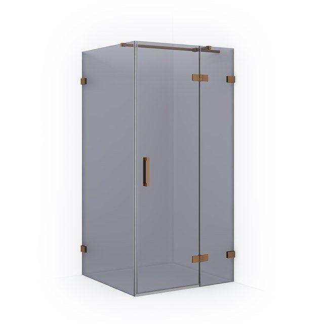 Maxaro Douchecabine Diamond 90x90cm 8mm Rookglas Koper