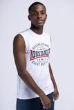 Lonsdale St.Agnes Tanktop Mouwloos T-shirt Slim Fit Wit Katoen 4XL