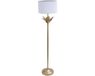 Merkloos Relaxdays Vloerlamp - 152,5 cm - E27 - slaapkamer - wit-goud