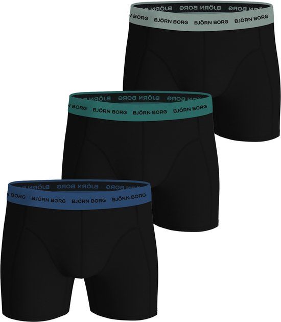 Bjorn borg Björn Borg Cotton Stretch boxers - heren boxers normale lengte (3-pack) - zwart