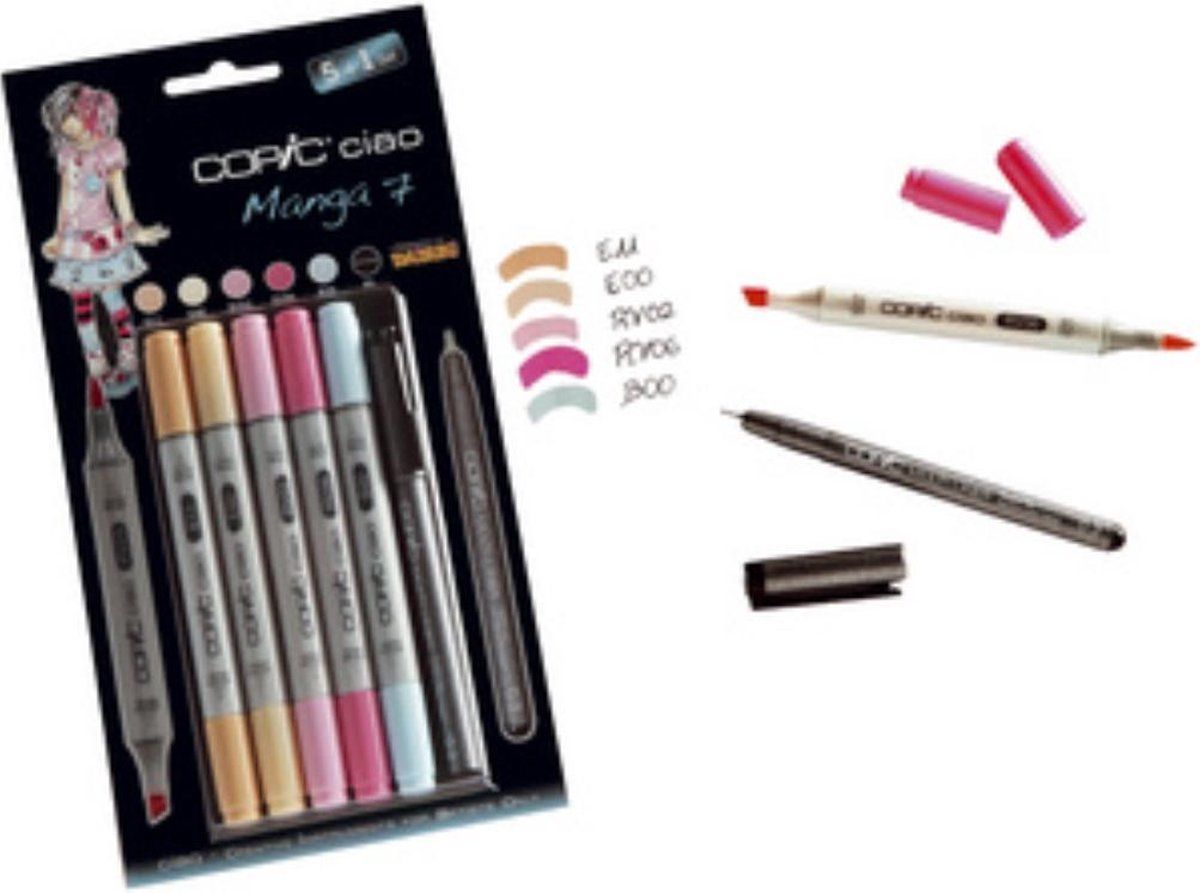 Copic Ciao Manga Set - 7 kleuren - 4013695261508