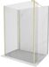 Mexen Kioto paroi de douche Walk-in 130 x 115 x 40 cm, transparent, or brossé