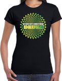 Bellatio Decorations Foute party t-shirt dames - Ik heb het hartstikke druks - groen - carnaval XXL