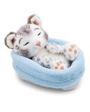 NICI Pluche sneeuwluipaard 12 cm wit - 62871
