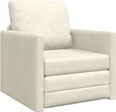 vidaXL Slaapbank Fluweel Crème 77 x 81 x 74 cm