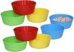 Gerimport Picknick/camping kommen/snack schaaltje - 12x stuks - multi - kunststof - herbruikbaar